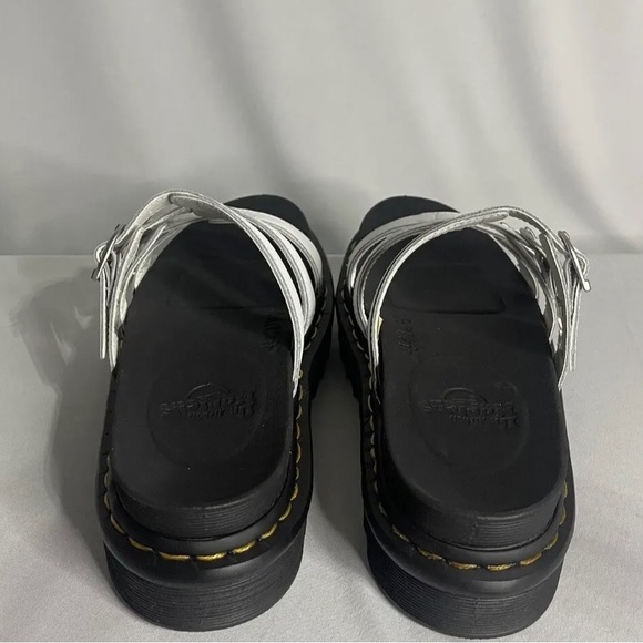 Dr Martens Blaire Slide Womens White 3 Strap Buckle Platform Sandals - Picture 5 of 5